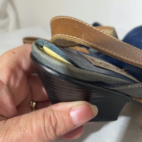 Circle S Western Wear Womens Blue Suede Slingback Shoe Cowboy Stirup Size 8M - Picture 7 of 12